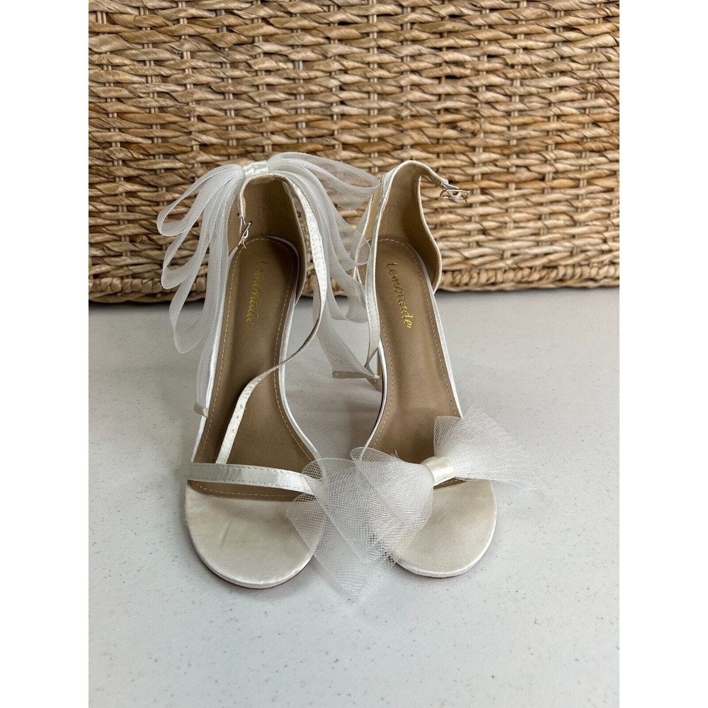 Lemanade Women's Satin Barbie Girl Sandal Ankle Strap Nude Size 7